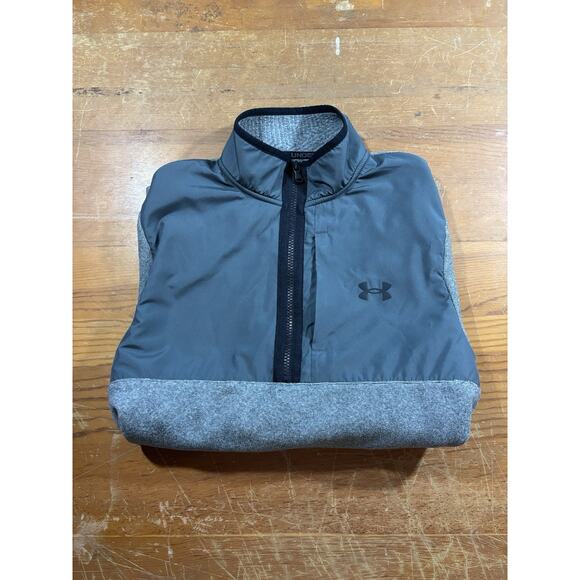 Under Armour ColdGear 1/4 Zip Fleece Pullover Men’s Small Gray Loose Fit - Picture 6 of 6
